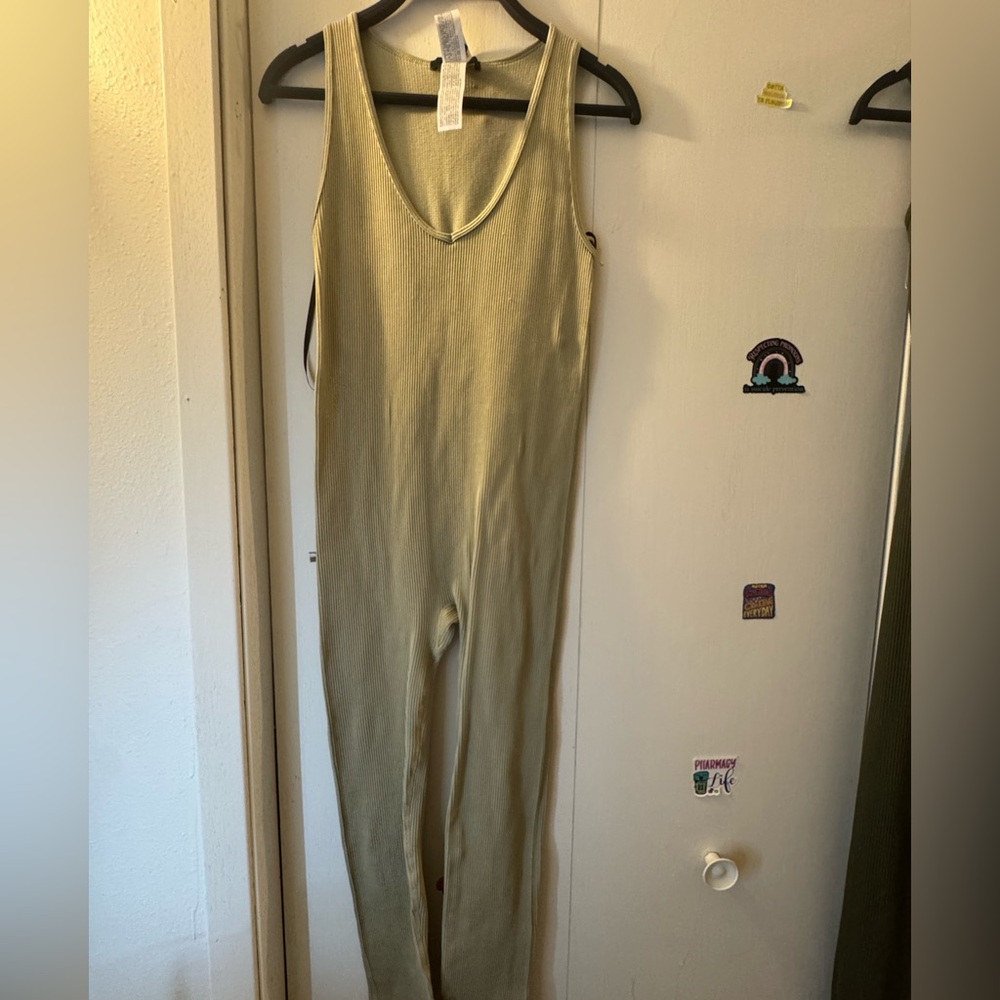 Forever 21 Olive Jumpsuit